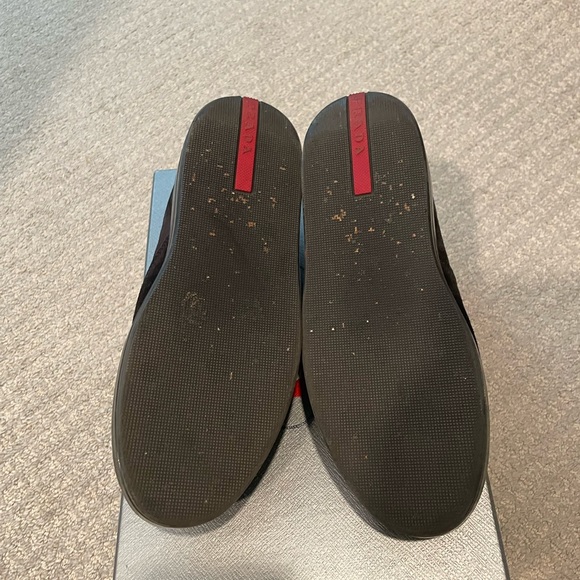 Prada Women’s Black Suede Thick Sole Slipon Sneaker size 6.5 - Picture 4 of 7